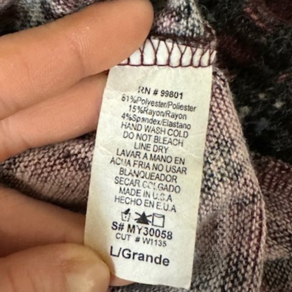 Cold Shoulder Plaid Sweater - Picture 5 of 5